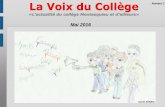 La Voix du Collège «L'actualité du collège Montesquieu et ...