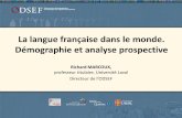 La langue française dans le monde. Démographie et analyse ...