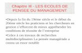 Chapitre III - LES ECOLES DE PENSEE DU MANAGEMENT