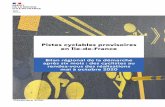 Pistes cyclables provisoires en Île-de-France