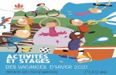 DES VACANCES D’HIVER 2021DES VACANCES DE PRINTEMPS …