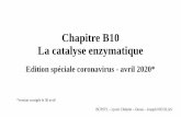 Chapitre B10 La catalyse enzymatique - Joseph Nicolas