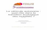 Le véhicule autonome - Actu-Environnement