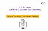 CDG des Landes CONCOURS et EXAMENS PROFESSIONNELS