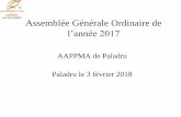 Assemblée Générale Ordinaire de l’année 2017