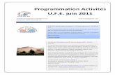 Programmation Activités U.F.E. juin 2011