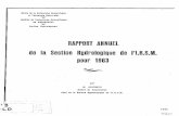 Rapport annuel de la Section Hydrologique de l'IRSM pour 1963
