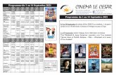 Programme du 1 au 14 Septembre 2021 CINEMA LE CESAR