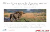Directives pour la Conservation du Lion en Afrique