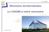 Réunions territorialisées Le CDG86 à votre rencontre
