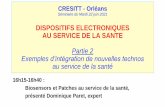 DISPOSITIFS ELECTRONIQUES AU SERVICE DE LA SANTE