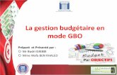 La gestion budgétaire en mode GBO