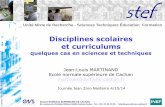 Disciplines scolaires et curriculums