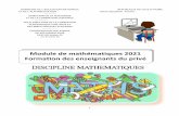 Module de mathématiques 2021 Formation des enseignants du ...