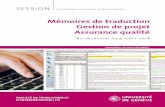 Mémoires de traduction Gestion de projet Assurance qualité