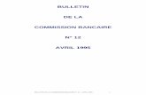 Bulletin de la Commission bancaire n° 12 - avril 1995
