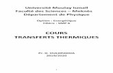 COURS TRANSFERTS THERMIQUES