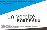 Intervention au lycée des Graves-Gradignan 24 novembre 2016