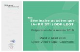 Séminaire académique IA-IPR STI / DDF LEGT
