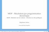 MDP – Résolution par programmation dynamique