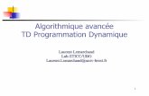 Algorithmique avancée TD Programmation Dynamique