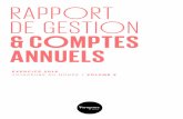 RAPP ORT DE GESTION & COMPTES ANNUELS