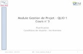 Module Gestion de Projet - QLIO 1 Cours n°3