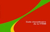 CODE DISCIPLINAIRE FFRIM - Fédération de Football de la ...