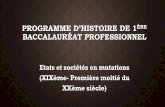 PROGRAMME D’HISTOIRE DE 1 BACCALAURÉAT PROFESSIONNEL