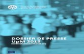 DOSSIER DE PRESSE UpM 2015 - UfM