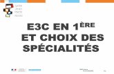 E3C EN 1 ET CHOIX DES SPÉCIALITÉS - ac-aix-marseille.fr