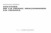 HISTOIRE DE LA FRANC-MAÇONNERIE EN FRANCE