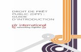DROIT DE PRÊT PUBLIC (DPP) : GUIDE D’INTRODUCTION