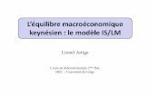 L’équilibre macroéconomique keynésien : le modèle IS/LM