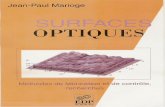 Surfaces optiques - Methodes de fabrication et de controle ...