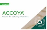Résumé des tests de performance - Unavita Accoya
