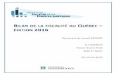 BILAN DE LA FISCALITÉ AU QUÉBEC 2016 - Le Devoir