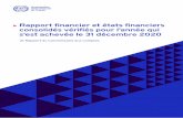 Rapport financier et états financiers consolidés vérifiés ...