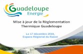 Mise à jour de la Règlementation Thermique Guadeloupe