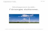 Développement durable : l énergie éolienne.