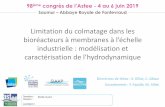 Limitation du colmatage dans les bioréacteurs à membranes ...