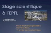 à l’EPFL - École polytechnique fédérale de Lausanne
