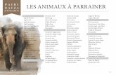 LES ANIMAUX PARRAINER - Pairi Daiza