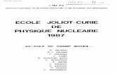 ECOLE JOLIOT-CURIE DE PHYSIQUE NUCLEAIRE 1987