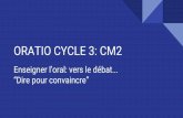ORATIO CYCLE 3: CM2
