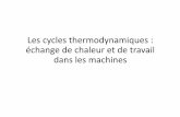 Les cycles thermodynamiques : échange de chaleur et de ...