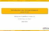 Introduction aux microprocesseurs - M1103 - Architecture ...