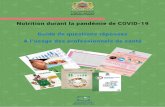Nutrition durant la pandémie de COVID-19 Guide de ...