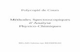 Méthodes Spectroscopiques d’Analyse Physico-Chimiques