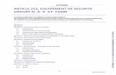 ARTICLE 253. EQUIPEMENT DE SECURITE GROUPE N- A- R- GT- …